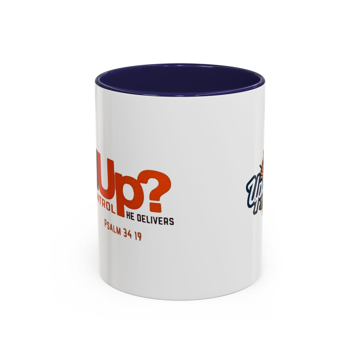 Funny Christian Coffee Mug — “Give God Control, HE Delivers” Accent Mug (11/15oz) Printify