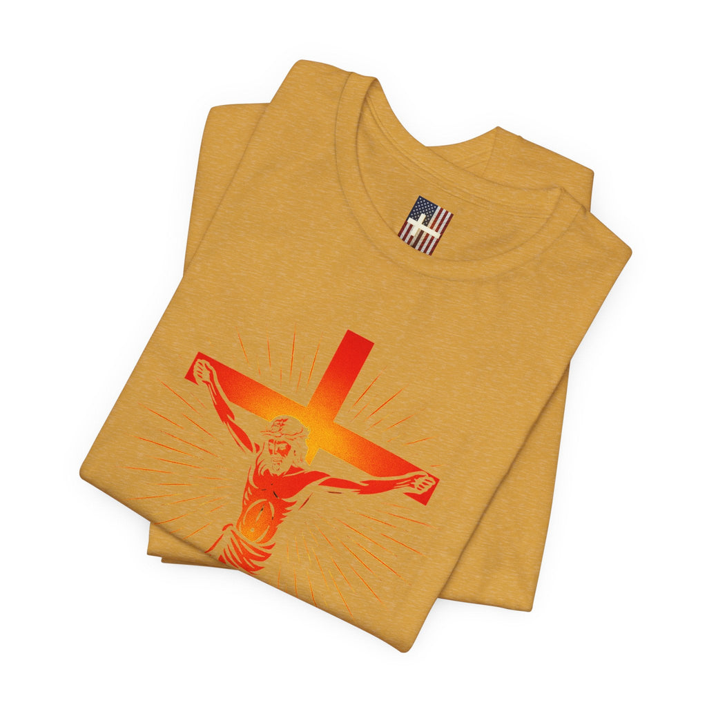 Unashamed T-shirt – Romans 1:16 Crucifixion Christian t-shirt for Bold Unwavering Faith Printify