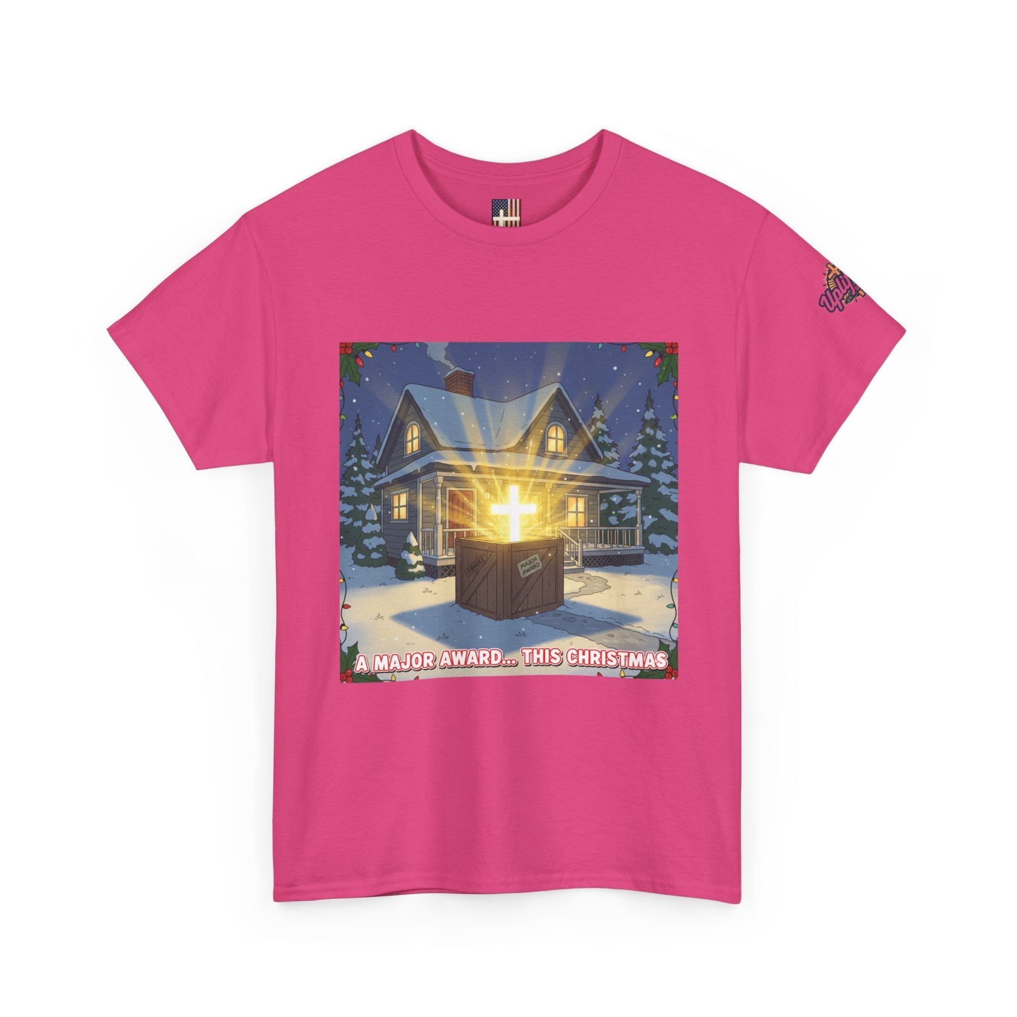 A Major Award This Christmas T-shirt – Fragile Leg Lamp Parody Cross Unboxing Christian T-shirt for Hilarious Faith & Holiday Glow Printify