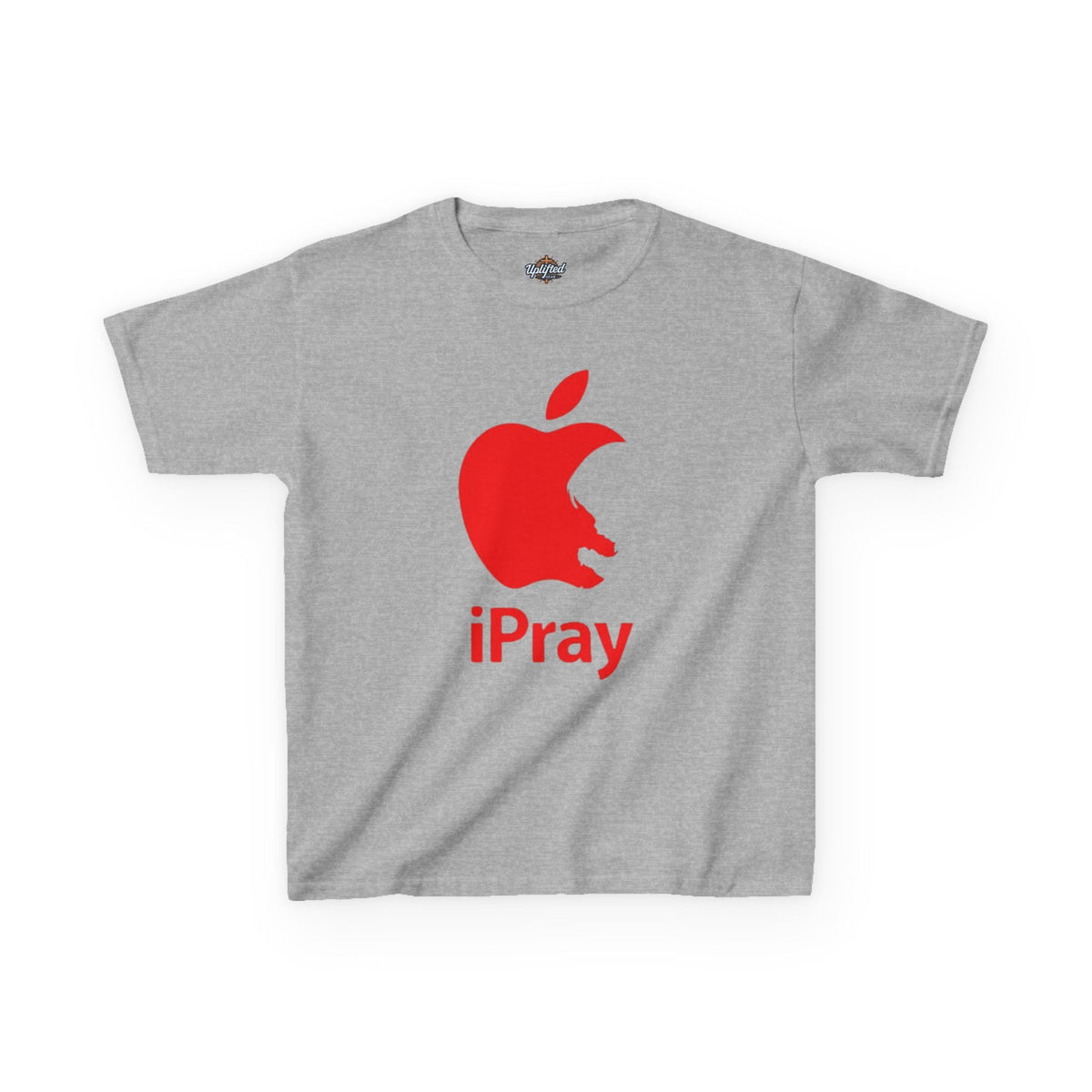 Kids Graphic Tee — Red iPray Logo Prayer Shirt for Children Printify