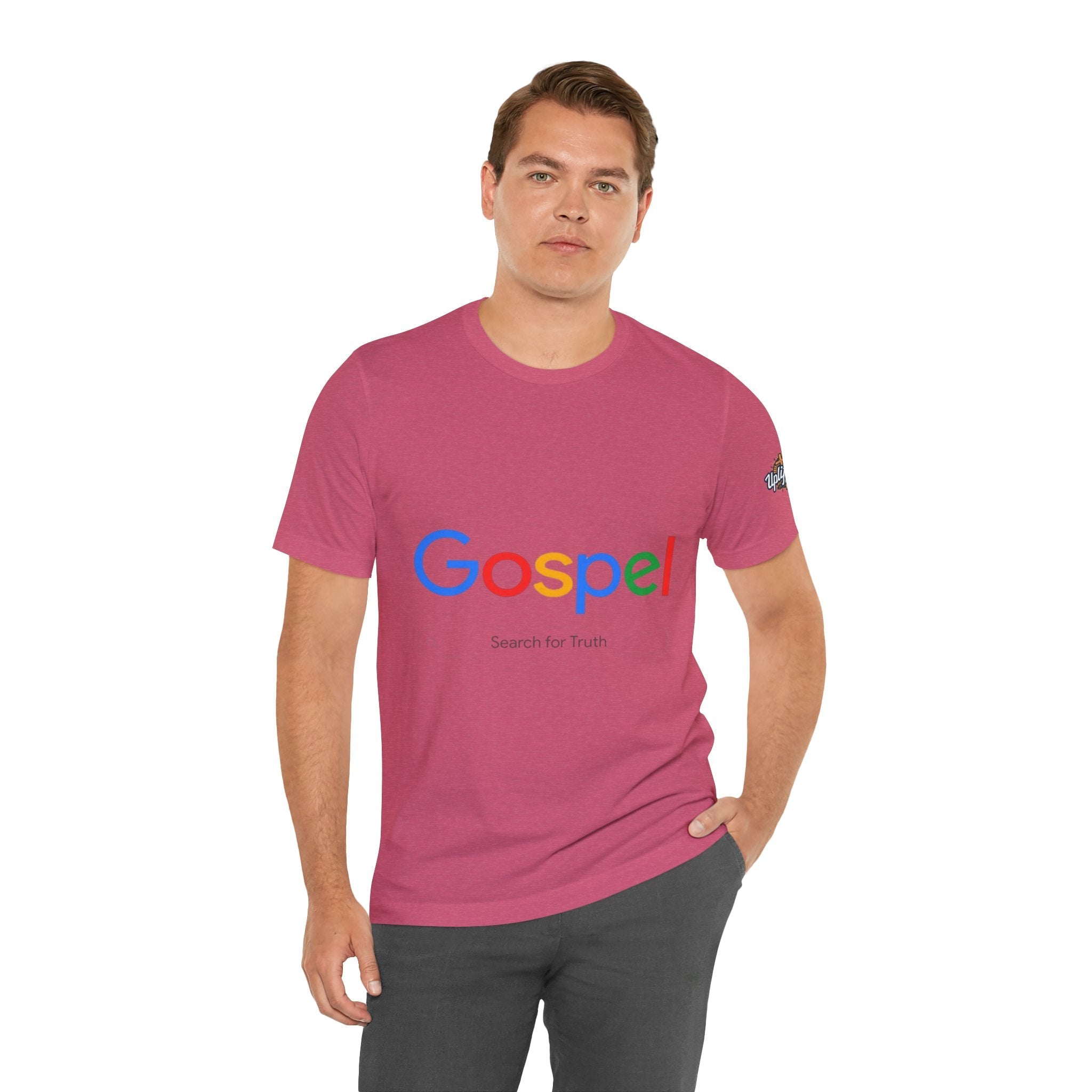 Gospel Graphic Tee — "Gospel" Colorful Logo Christian T-Shirt Printify