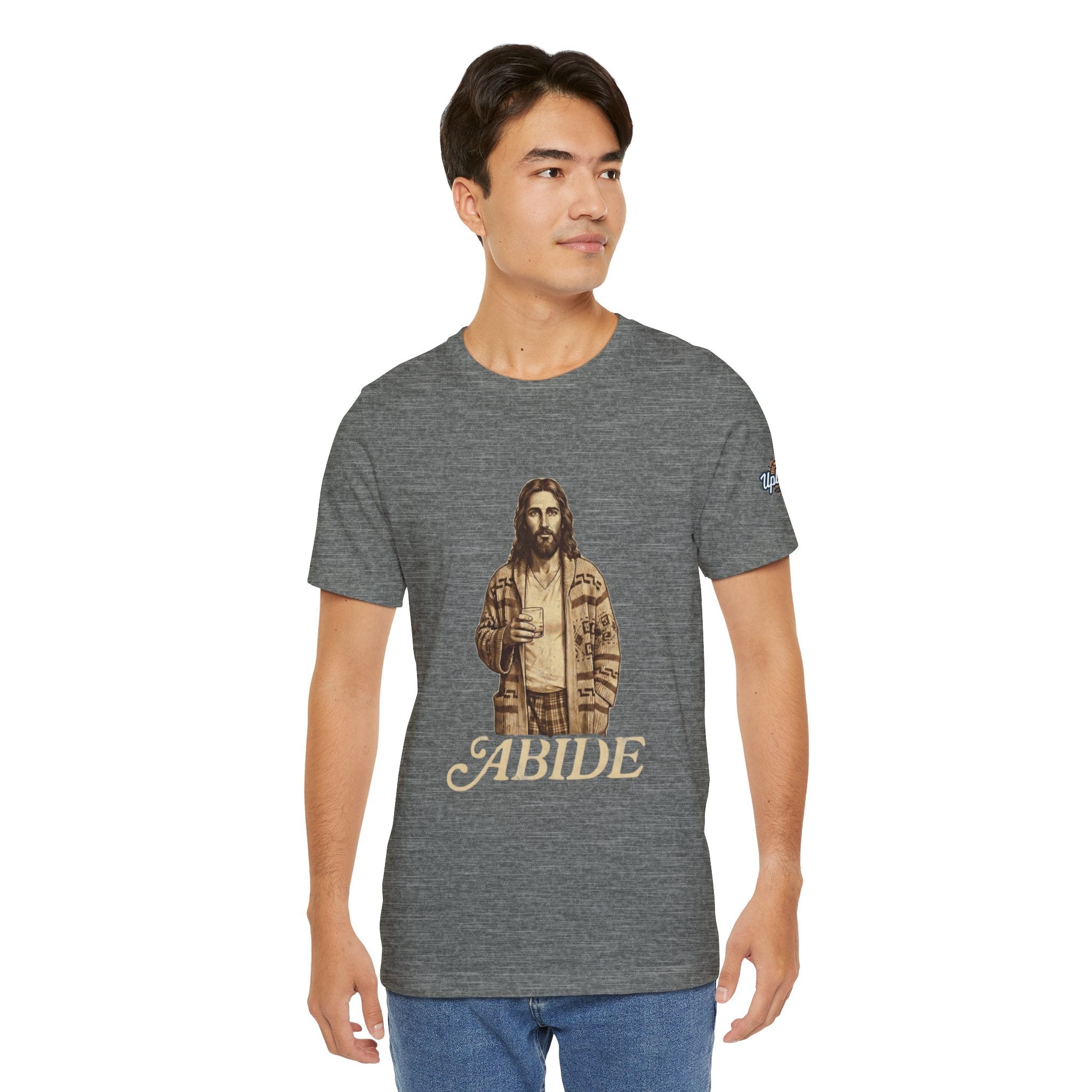 Abide Vintage Jesus Tee — "The Dude" Graphic Christian T-Shirt Printify