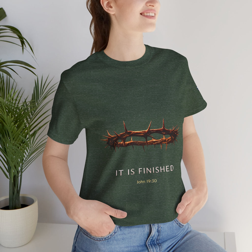 It Is Finished Crown of Thorns Tee — Christian John 19:30 Faith Shirt Printify