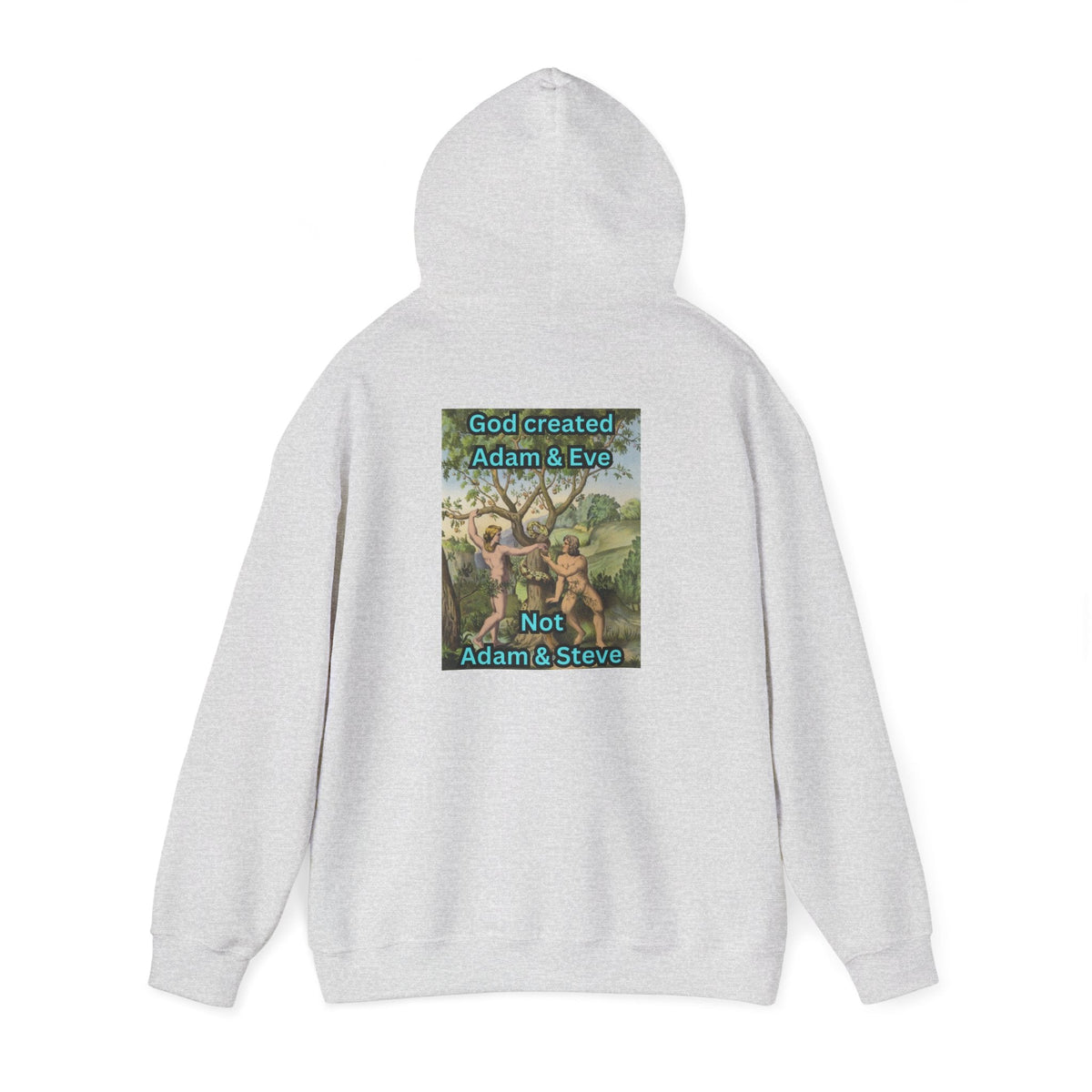 God Created Adam and Eve Hoodie – Biblical Truth Christian Hoodie for Unshakable Faith Printify