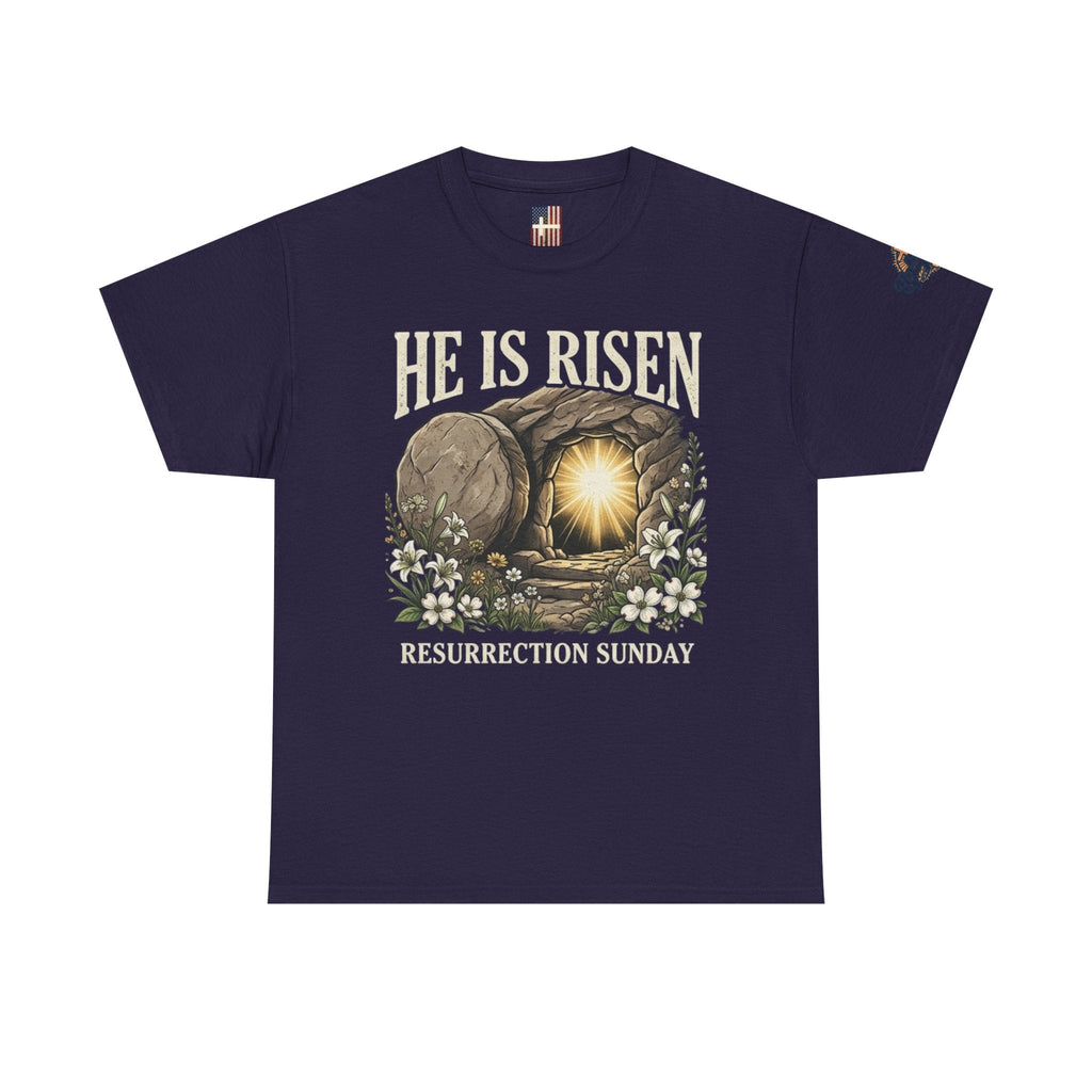 He Is Risen T-Shirt — Jesus Christ Resurrection Easter Tee Printify