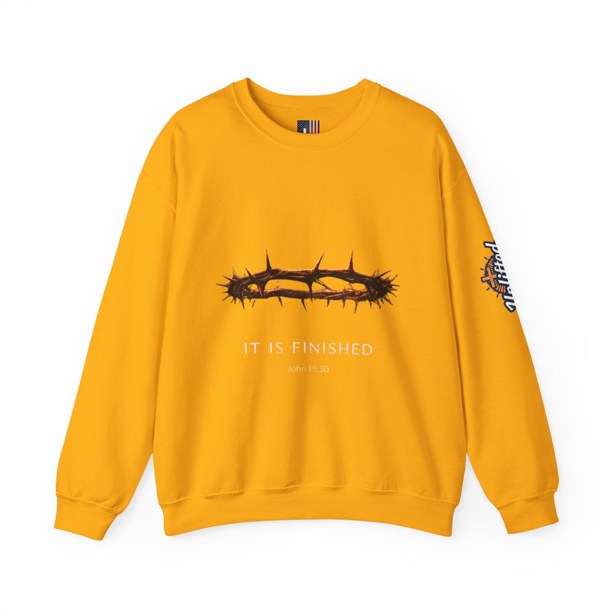 It Is Finished Crown of Thorns Sweatshirt — Christian John 19:30 Faith Sweatshirt Printify