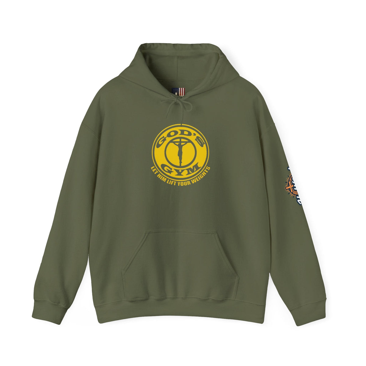 God's Gym Hoodie — "Let Him Lift Your Weights" Christian Fitness Hoodie Printify