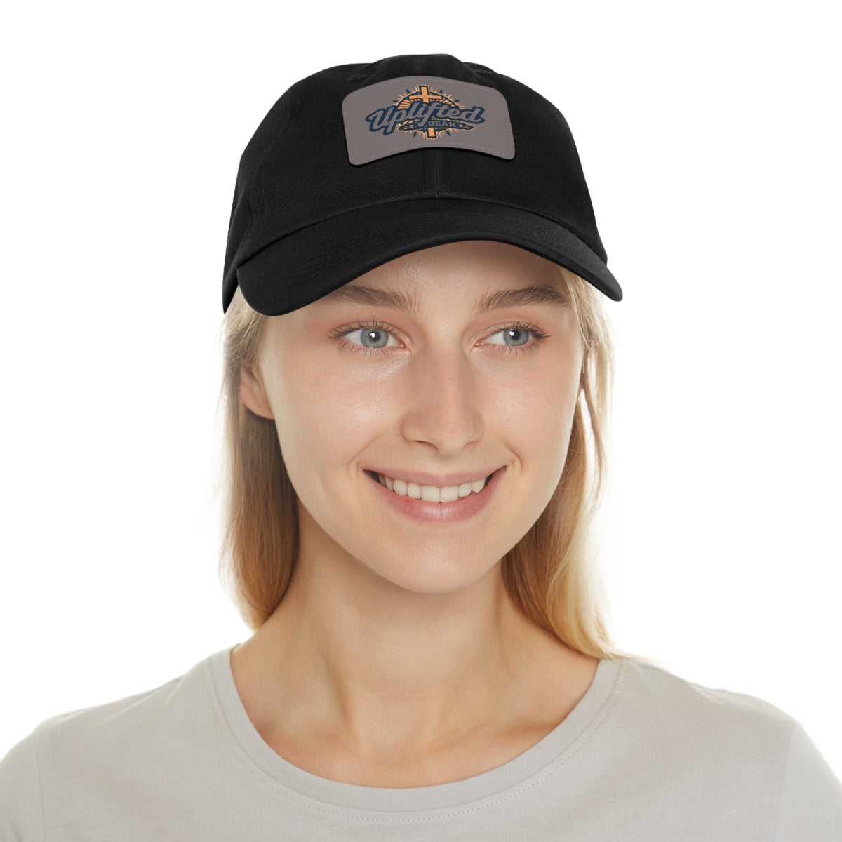 Uplifted Gear Dad Hat Christian Brand Rectangle Printify
