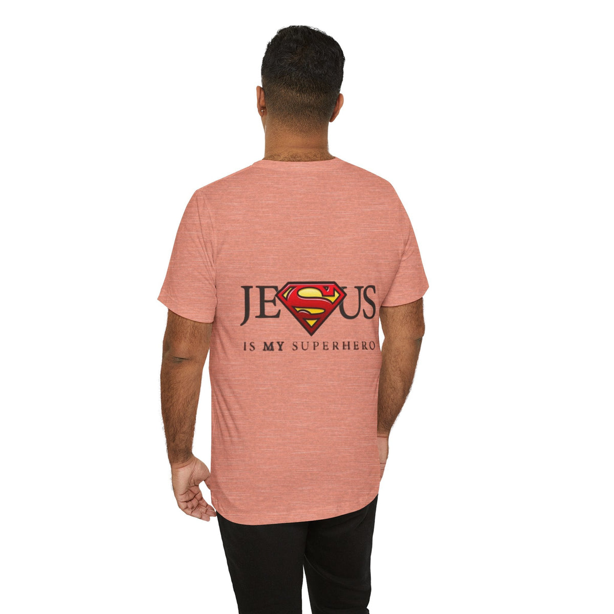 Jesus Is My Superhero T-Shirt — Faith-Based Superman-Inspired Tee Printify