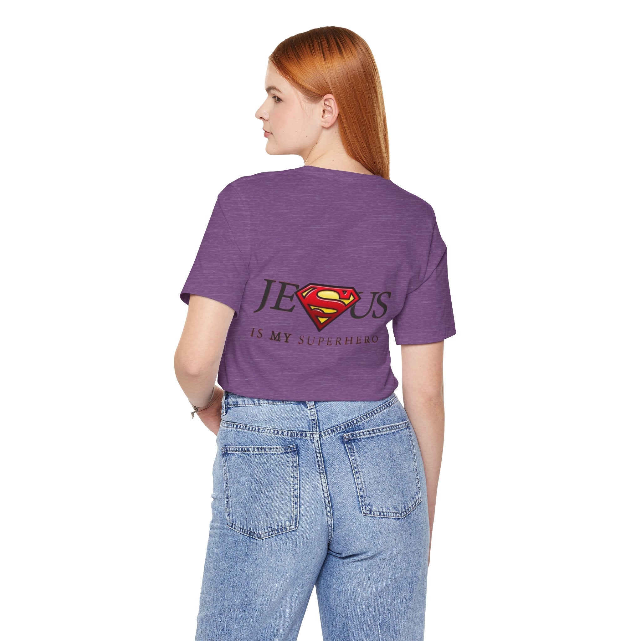 Jesus Is My Superhero T-Shirt — Faith-Based Superman-Inspired Tee Printify
