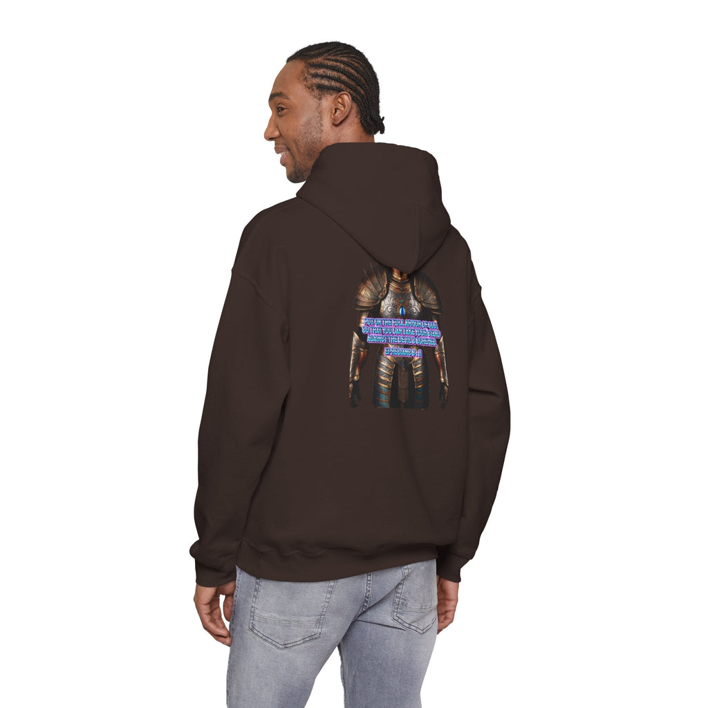 Religious Graphic Armor Of God Design - Unisex Heavy Blend™ Hooded Sweatshirt Printify