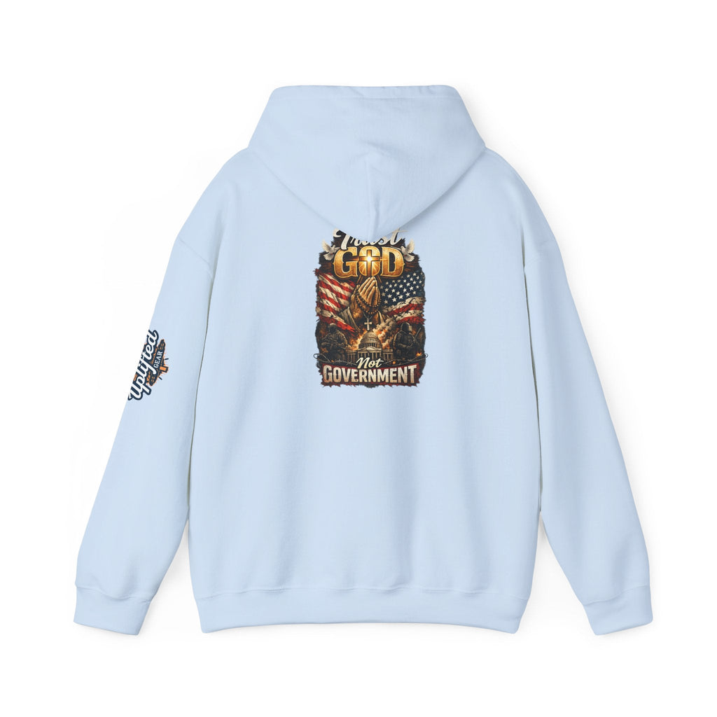 Trust God Not Government Hoodie — Vintage Patriotic Christian Hoodie Printify