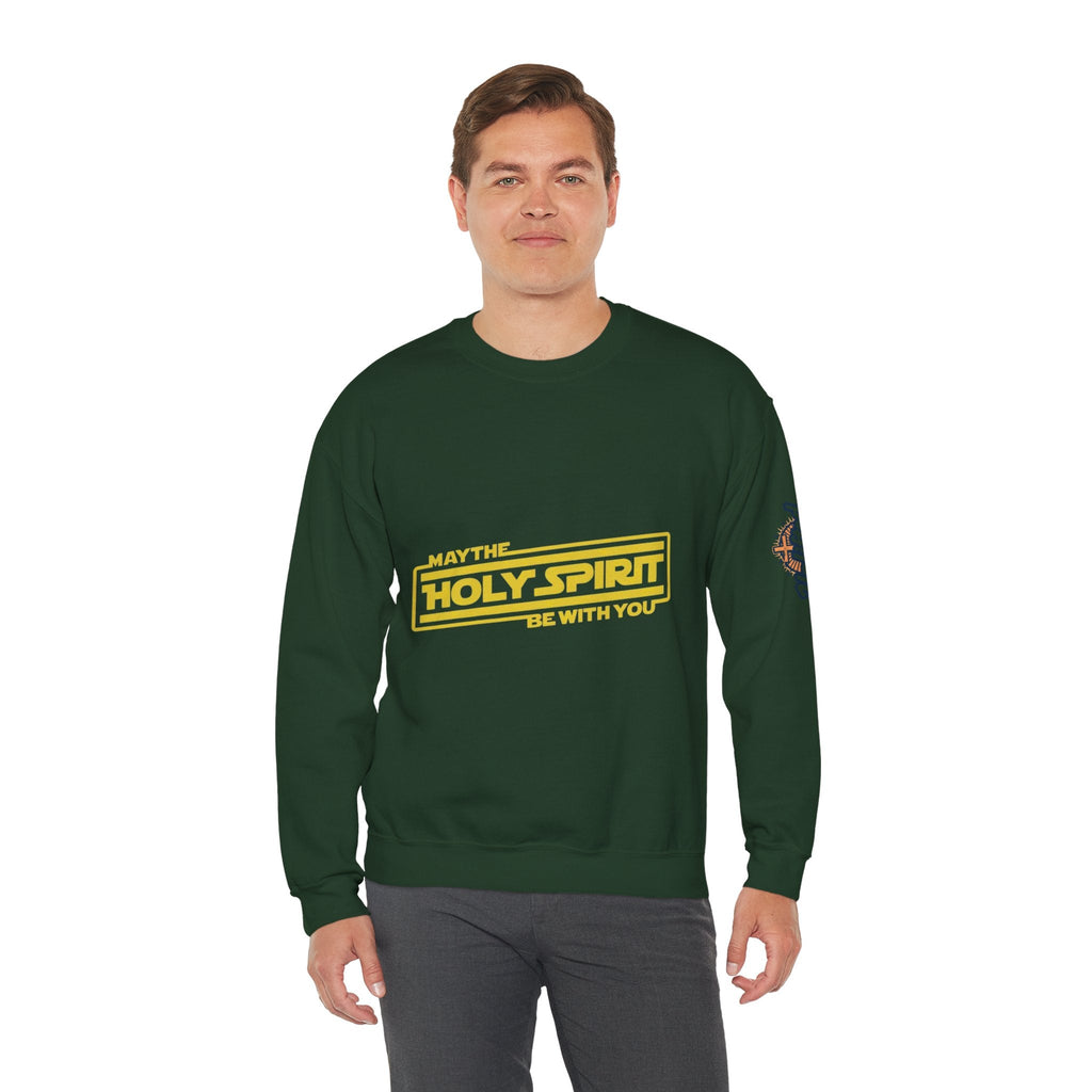 May the Holy Spirit Be With You Sweatshirt - Christian Star Wars Parody Sweatshirt Printify