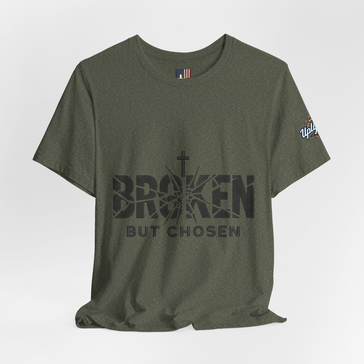 Broken But Chosen T-Shirt — Inspirational Faith Graphic Tee Printify