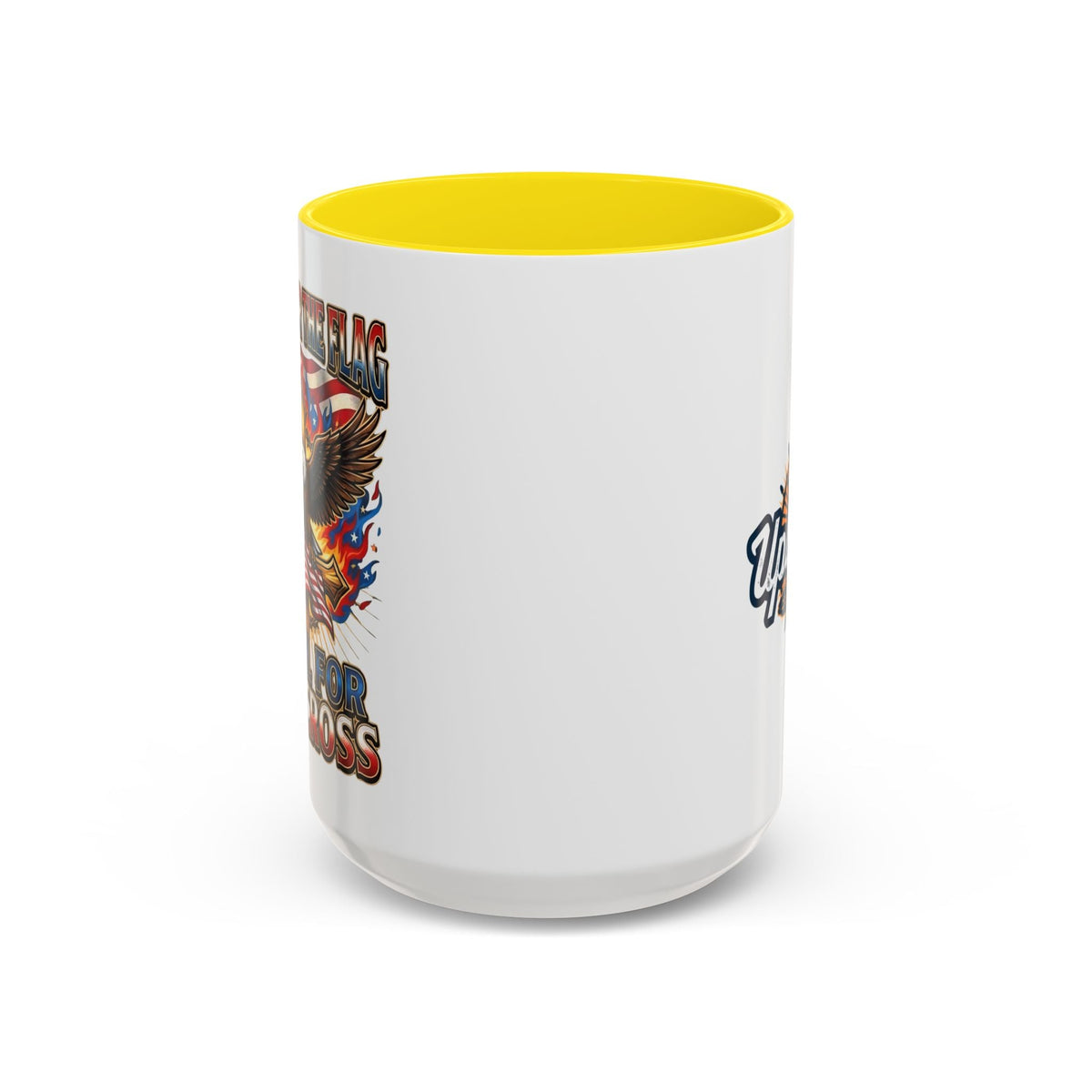 Patriotic Eagle Coffee Mug — "Stand for the Flag, Kneel for the Cross" (11/15oz) Printify