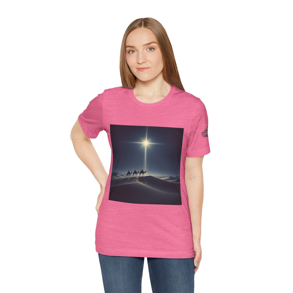 3 Wise Men T-shirt – Magi Camels Nativity Journey Christian Christmas T-shirt for Epiphany Faith & Holy Night Printify