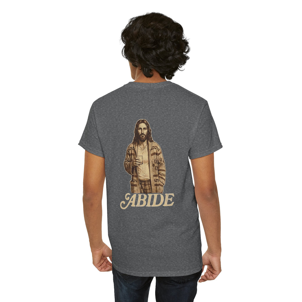 Abide Vintage Jesus Tee — "The Dude" Graphic Christian T-Shirt Printify