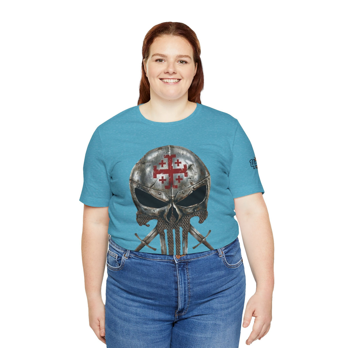 Crusader Knight Christian Skull T-shirt - Warrior Armor of God T-shirt Printify