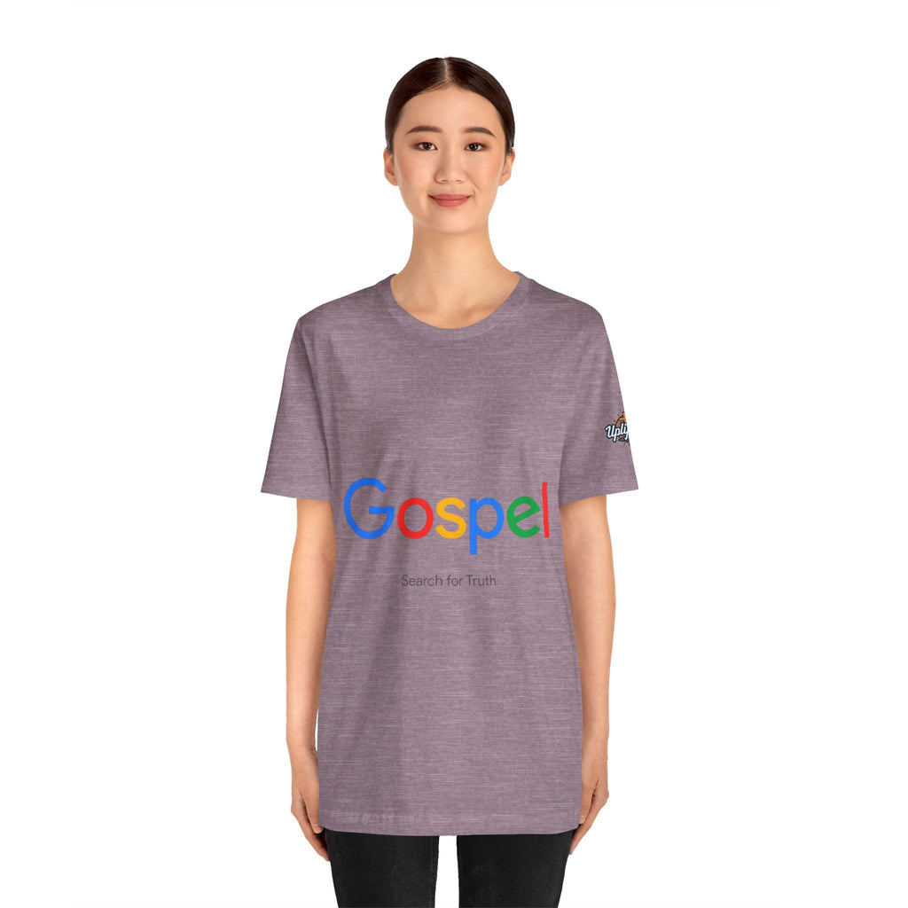 Gospel Graphic Tee — "Gospel" Colorful Logo Christian T-Shirt Printify