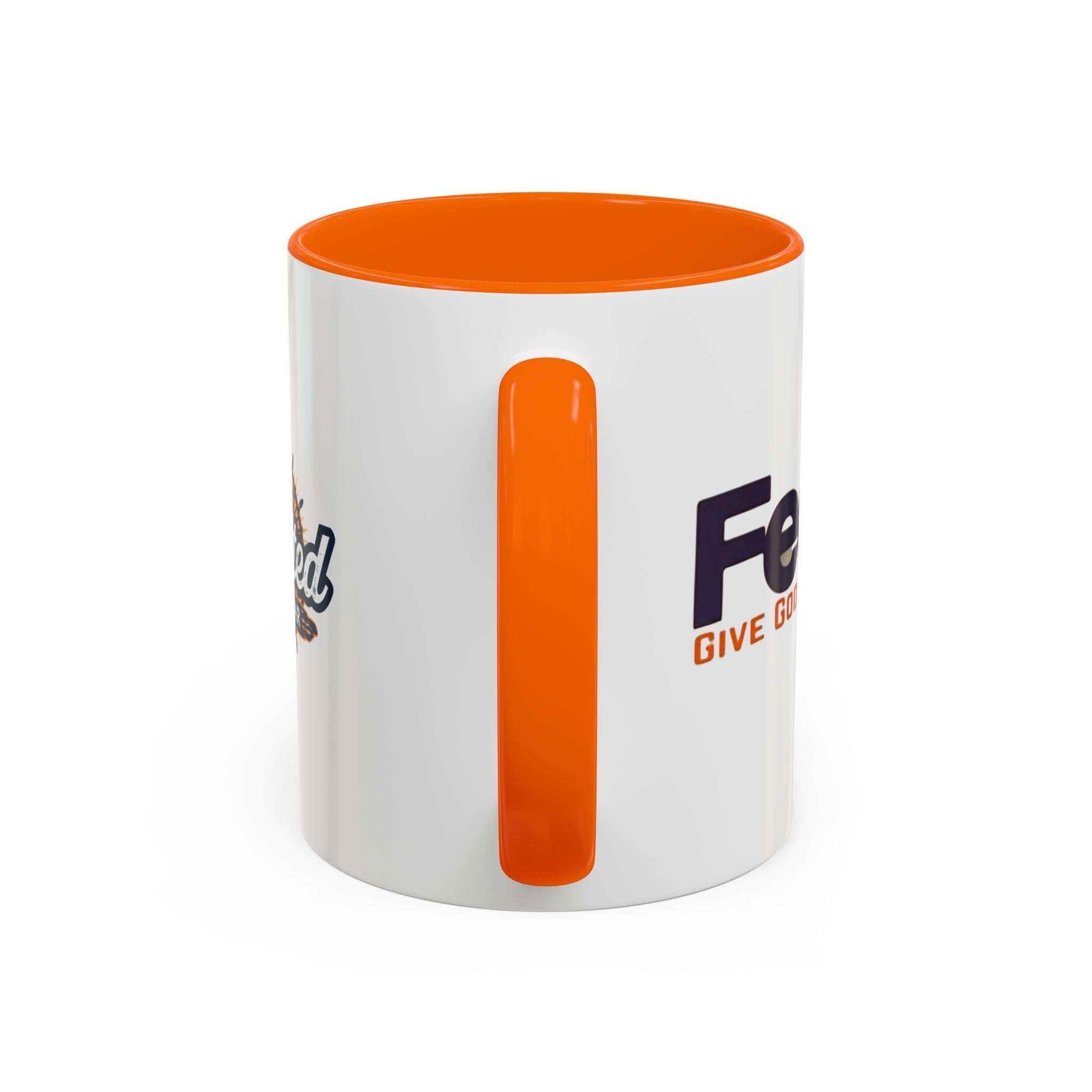 Funny Christian Coffee Mug — “Give God Control, HE Delivers” Accent Mug (11/15oz) Printify