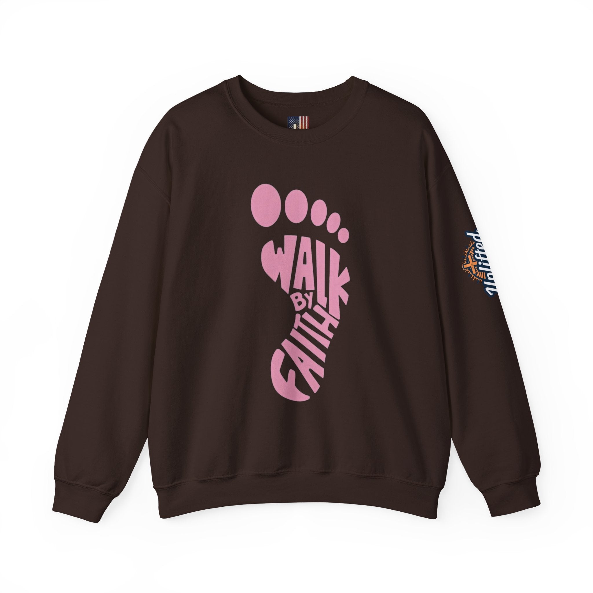 Walk By Faith Footprint Sweatshirt Printify