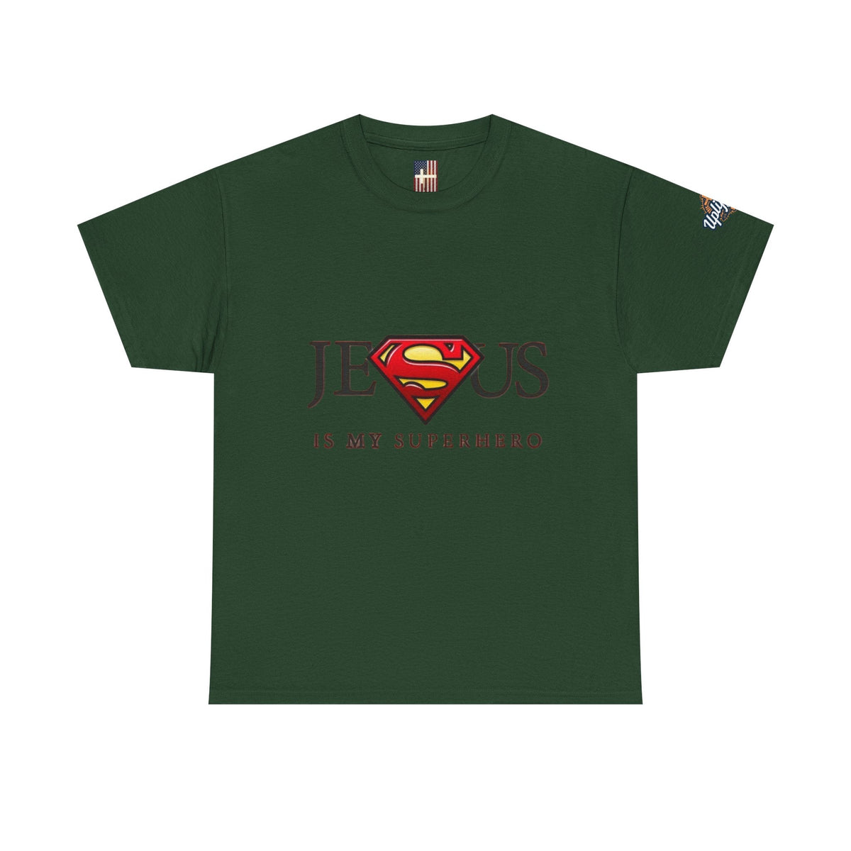 Jesus Is My Superhero T-Shirt — Faith-Based Superman-Inspired Tee Printify