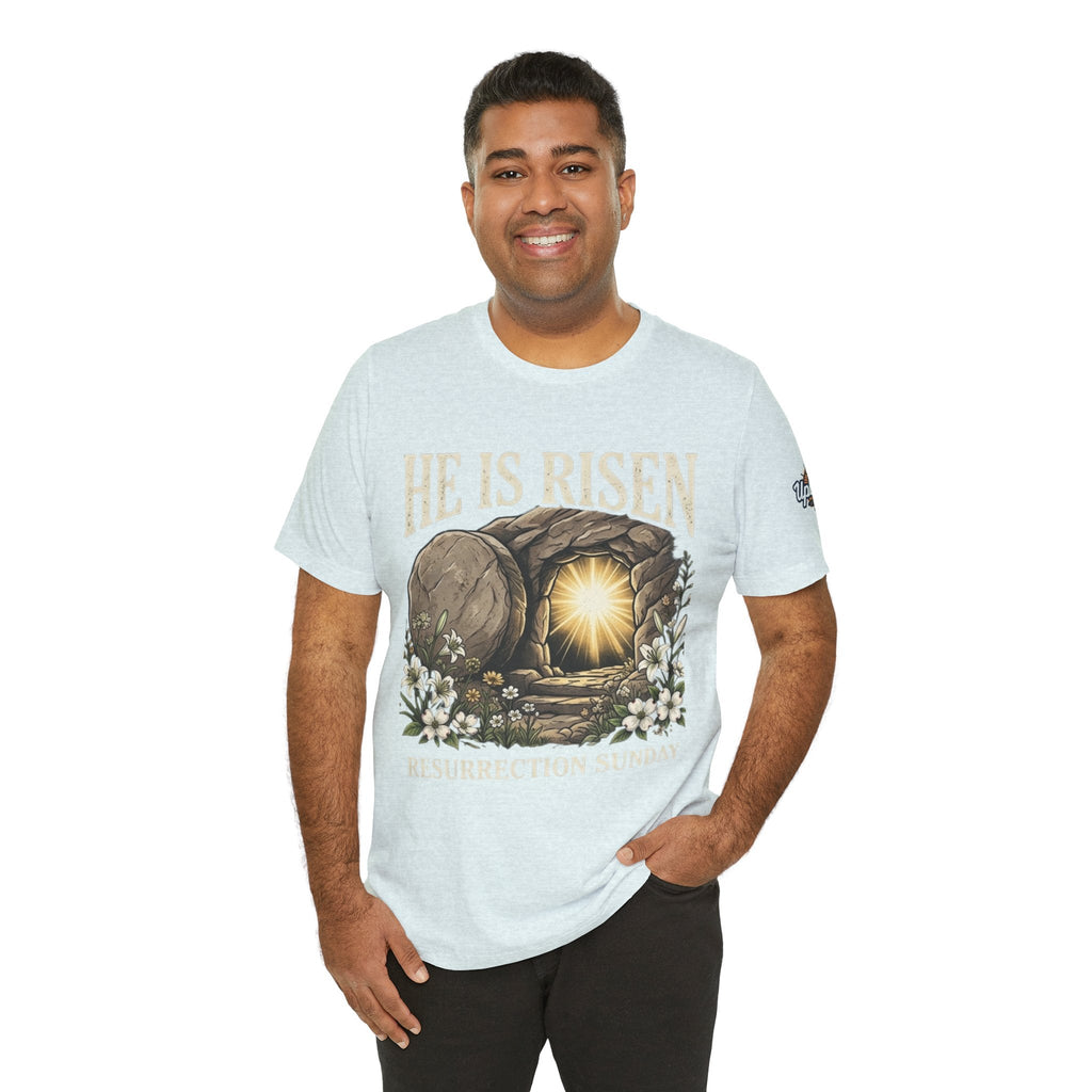 He Is Risen T-Shirt — Jesus Christ Resurrection Easter Tee Printify