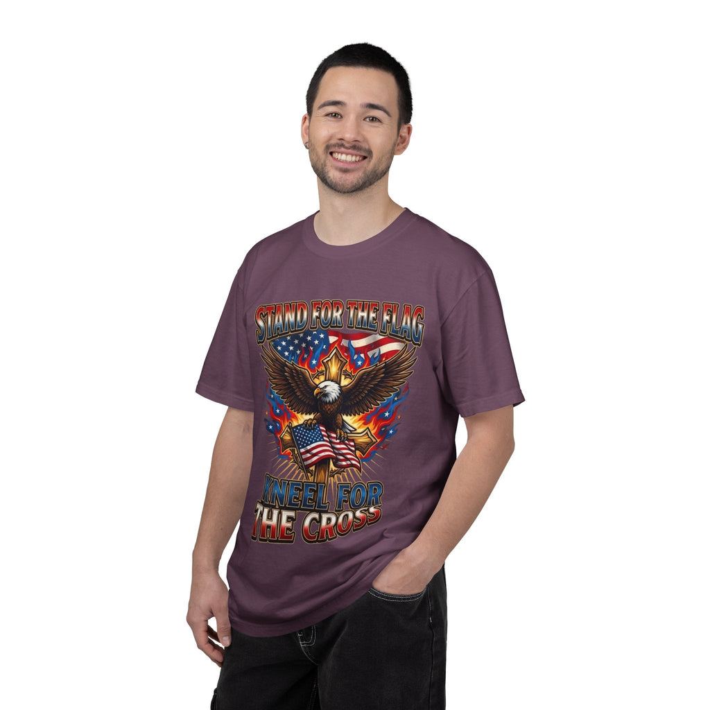 Stand for the Flag Kneel for the Cross T-shirt | Patriotic Eagle T-shirt Printify