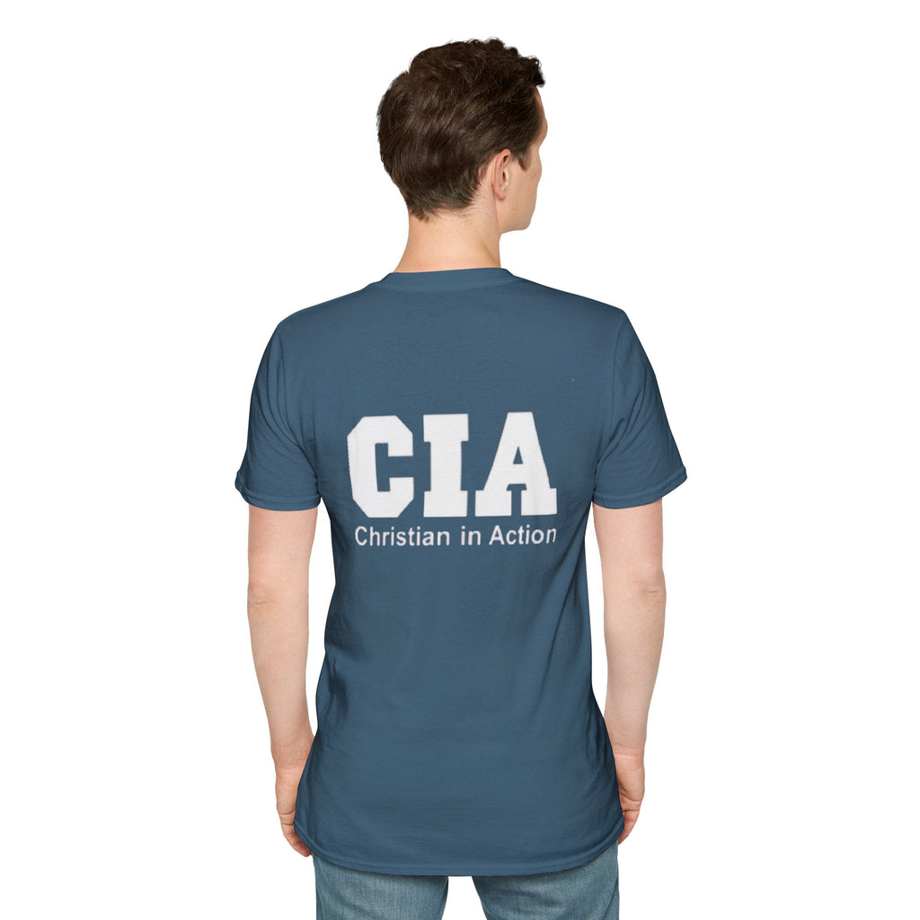 CIA Christian in Action T-shirt - Funny Faith Parody T-shirt - Mission Ready Apparel Printify