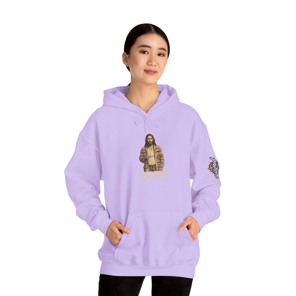Abide Jesus Hoodie — Vintage 'The Dude' Religious Graphic Hoodie Printify