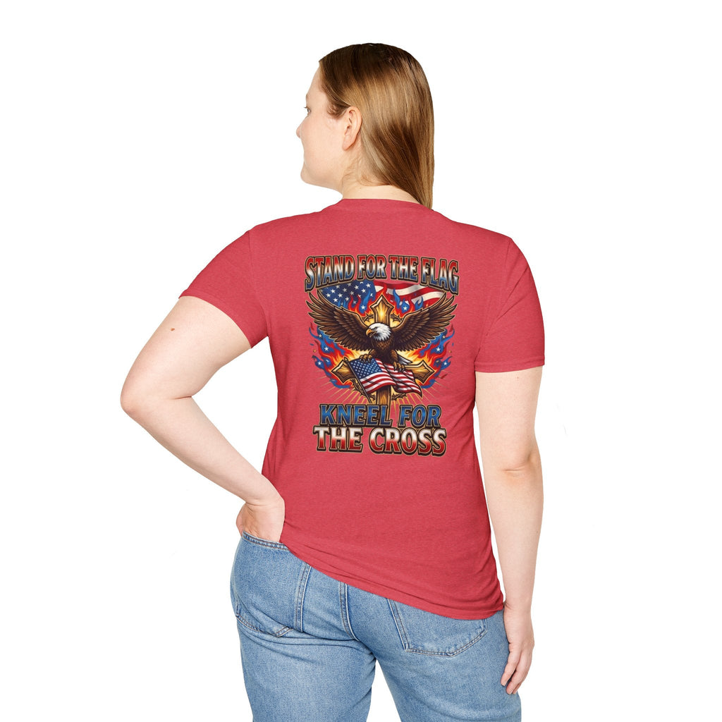 Stand for the Flag Kneel for the Cross T-shirt | Patriotic Eagle T-shirt Printify