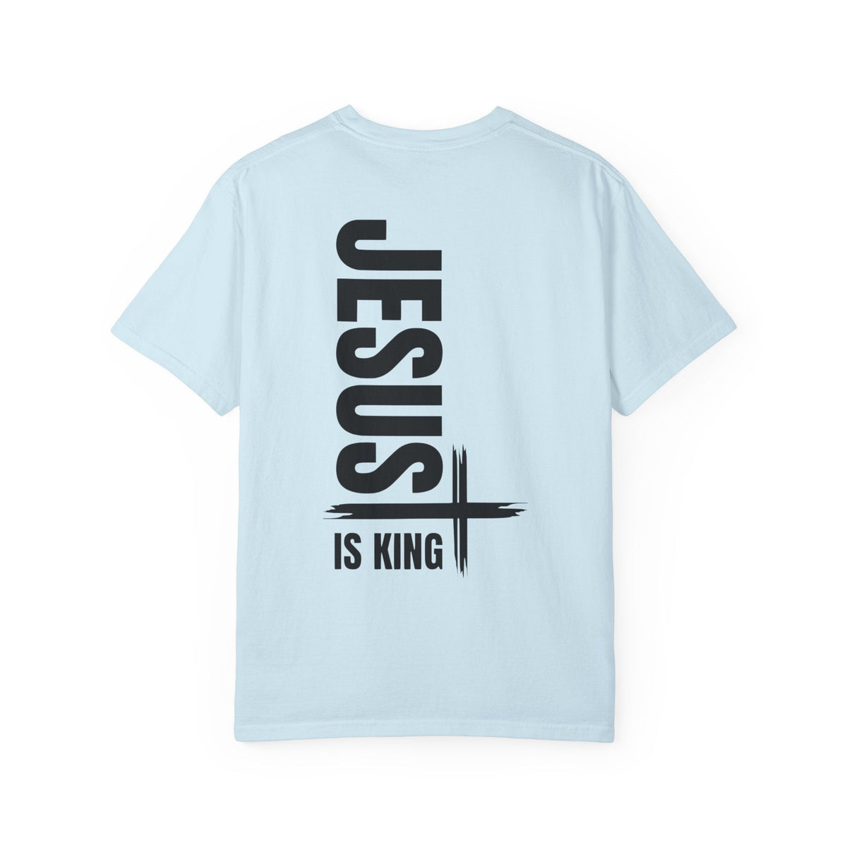Jesus Is King T-shirt | Modern Typographic Cross Christian T-shirt Printify