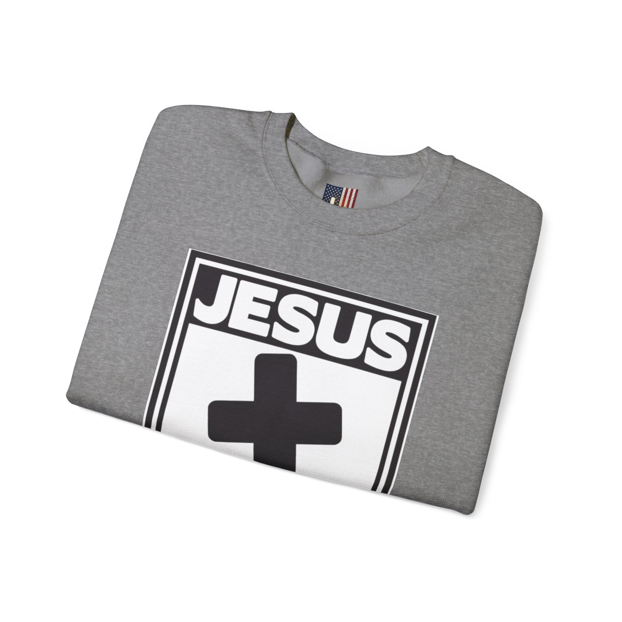 Jesus, Rated E for Everyone Sweatshirt - Gamer Faith Sweatshirt - Christian Video Game Parody Printify
