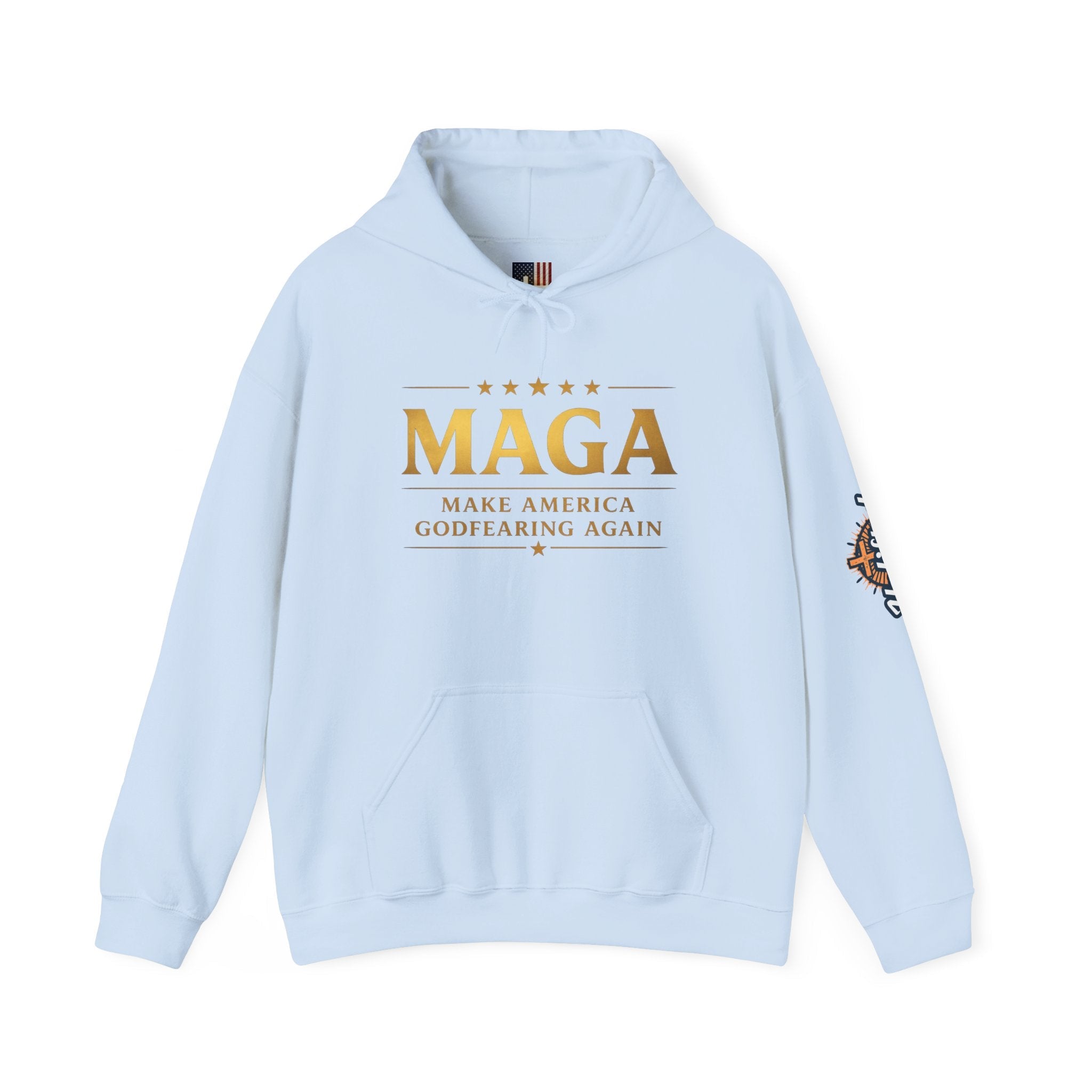 Hoodie - MAGA "Make America Godfearing Again" Political Graphic Hoodie Printify