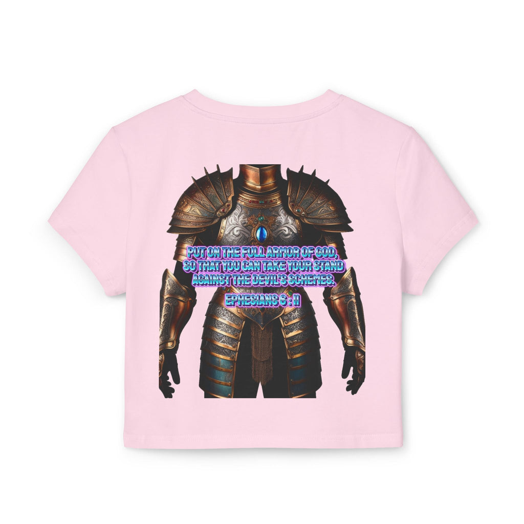 Women's Baby Tee - Ephesians 6:11 Bible Verse Religious Design Printify