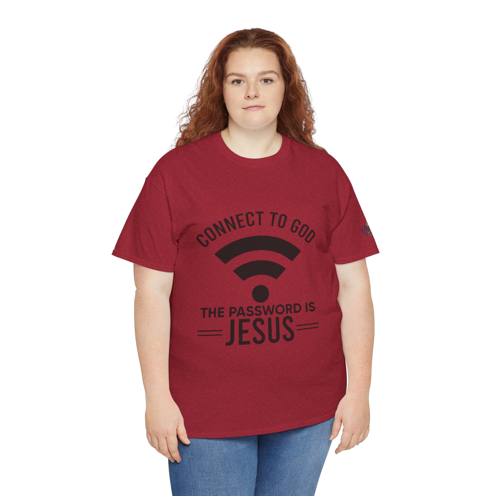 Connect to God T-shirt - WIFI Password is Jesus - Funny Christian Faith T-shirt Printify