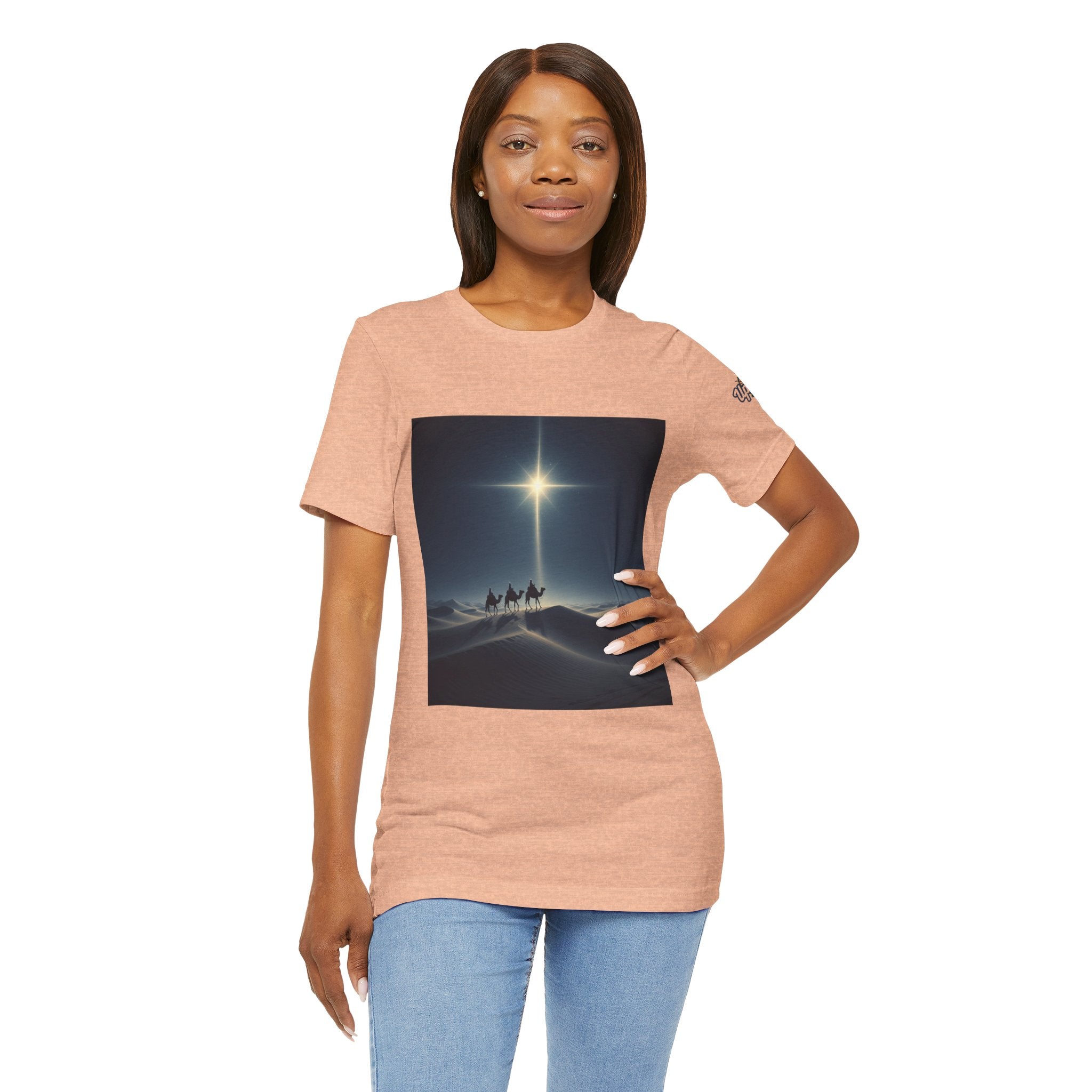 3 Wise Men T-shirt – Magi Camels Nativity Journey Christian Christmas T-shirt for Epiphany Faith & Holy Night Printify