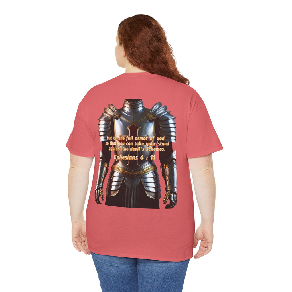 Religious Graphic Armor Of God Design - Unisex Heavy Cotton Tee Printify