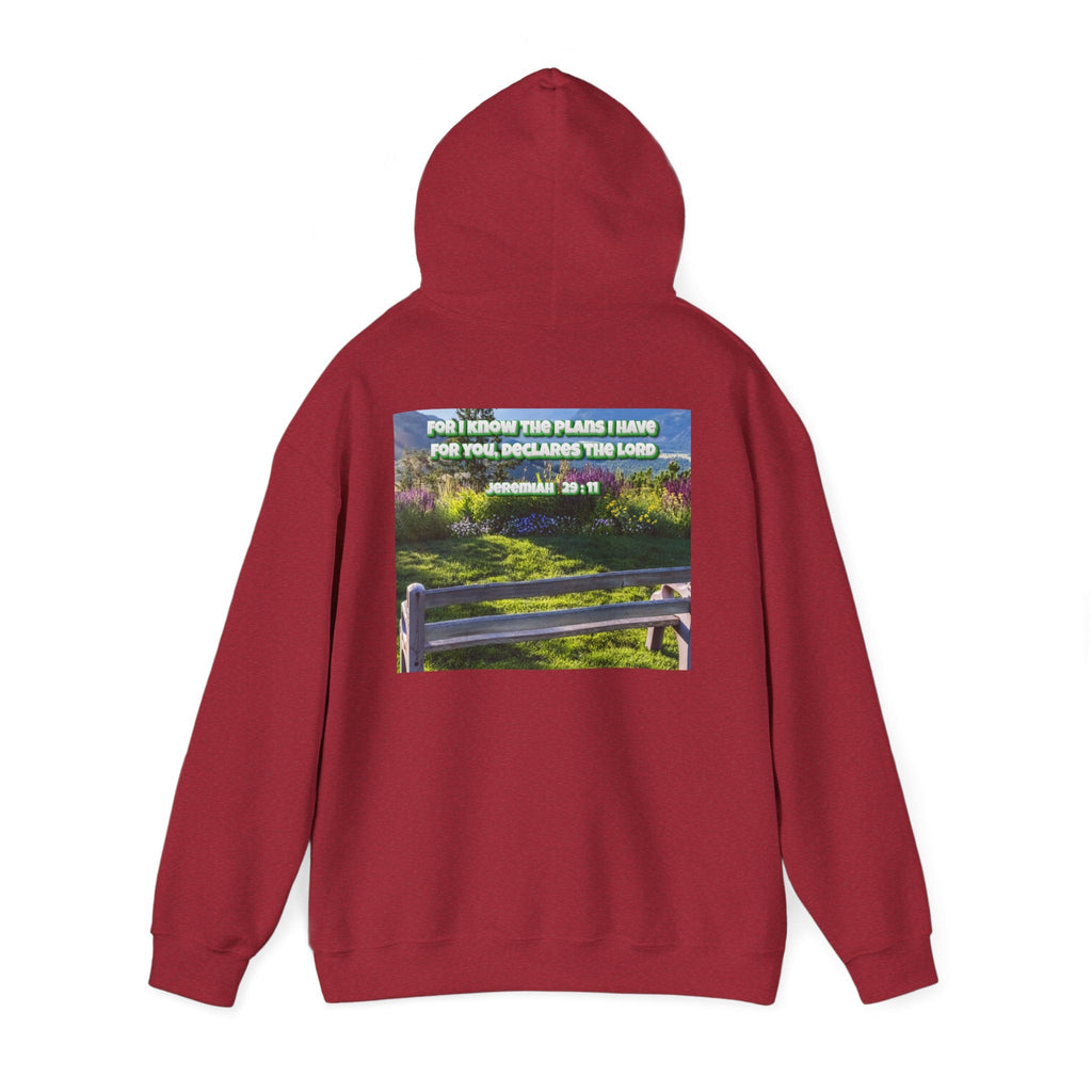 Bible Verse Unisex Heavy Blend™ Hooded Sweatshirt - Jeremiah 29 : 11 Printify