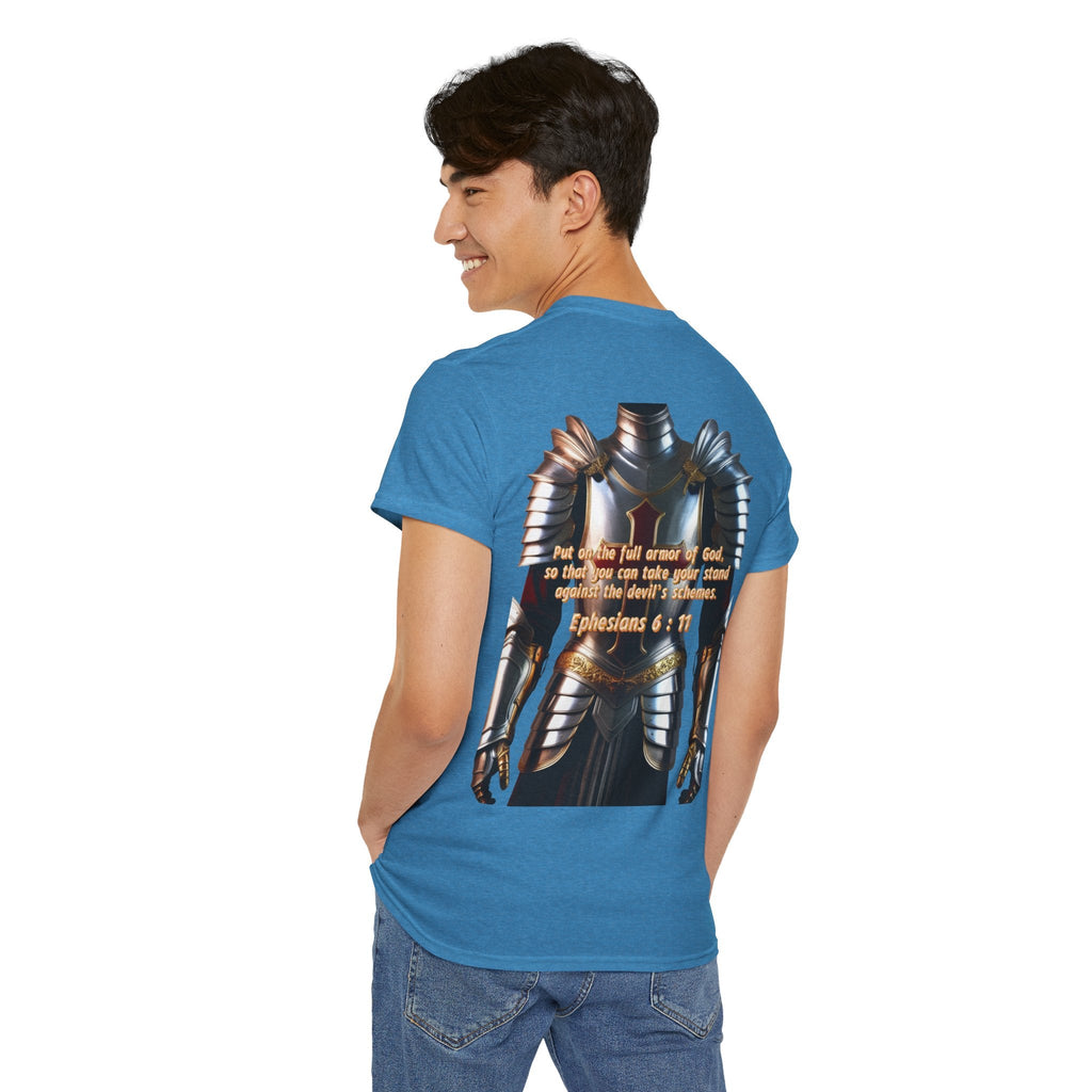 Religious Graphic Armor Of God Design - Unisex Heavy Cotton Tee Printify