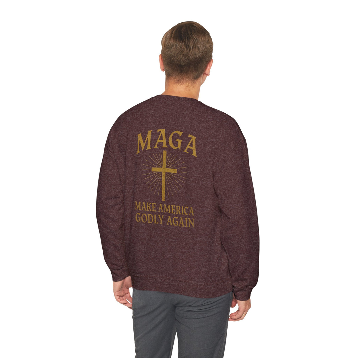 Make America Godly Again Sweatshirt – MAGA Christian Patriotic Hoodie for Faith & Freedom Printify