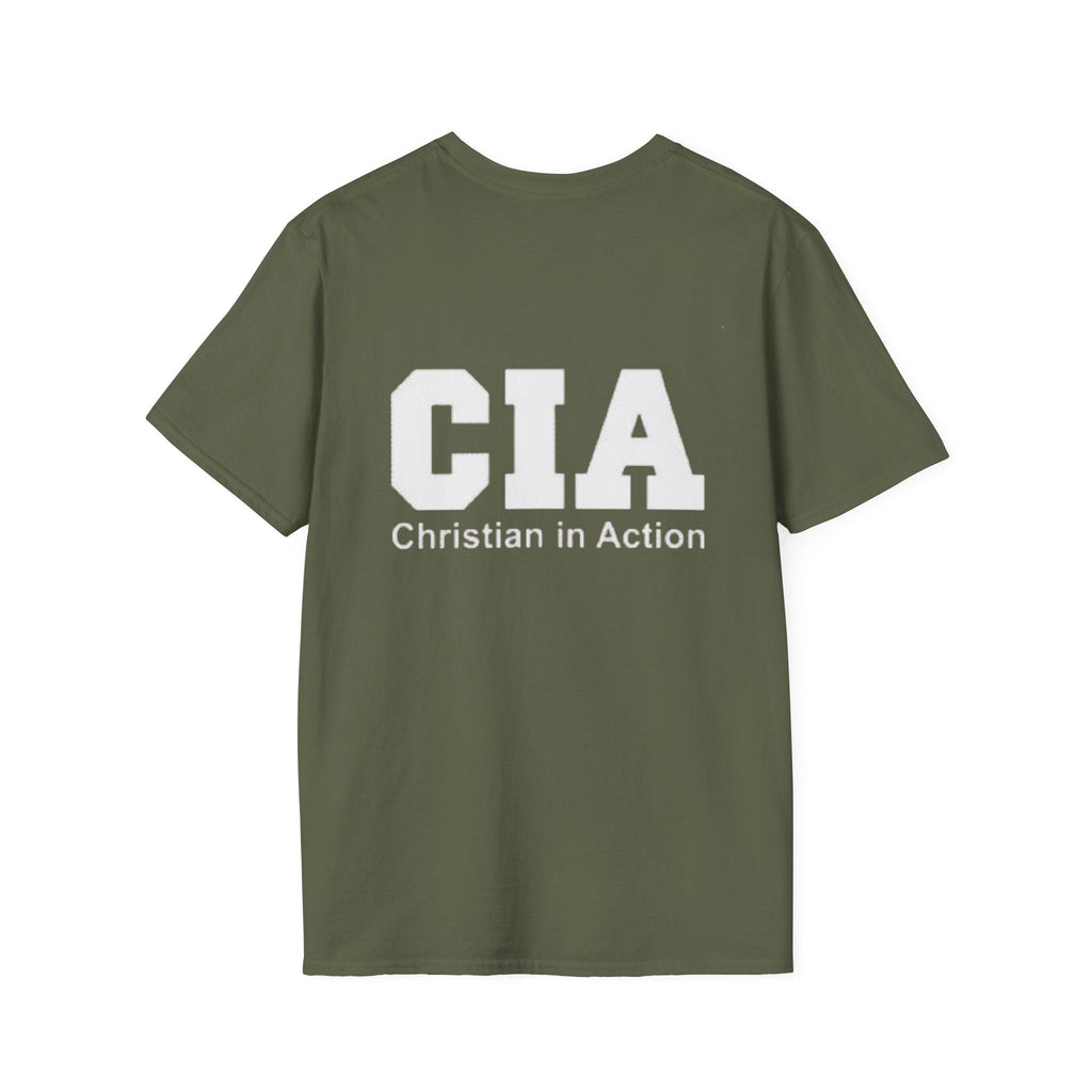 CIA Christian in Action T-shirt - Funny Faith Parody T-shirt - Mission Ready Apparel Printify