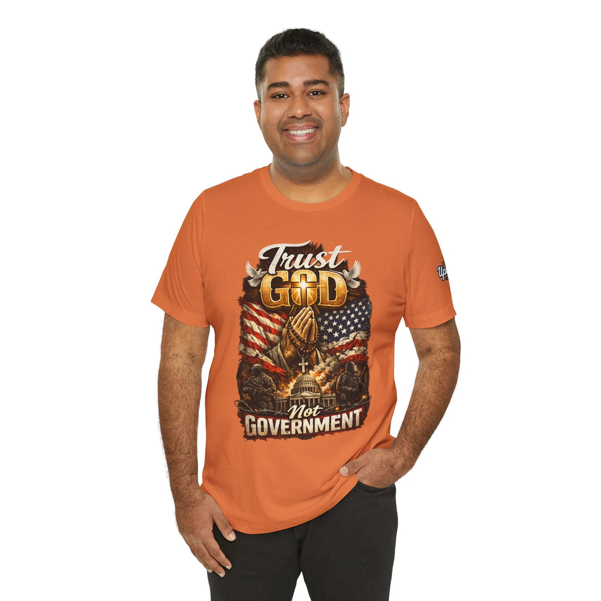 Trust God Not Government T-Shirt — Vintage Patriotic Christian Tee Printify
