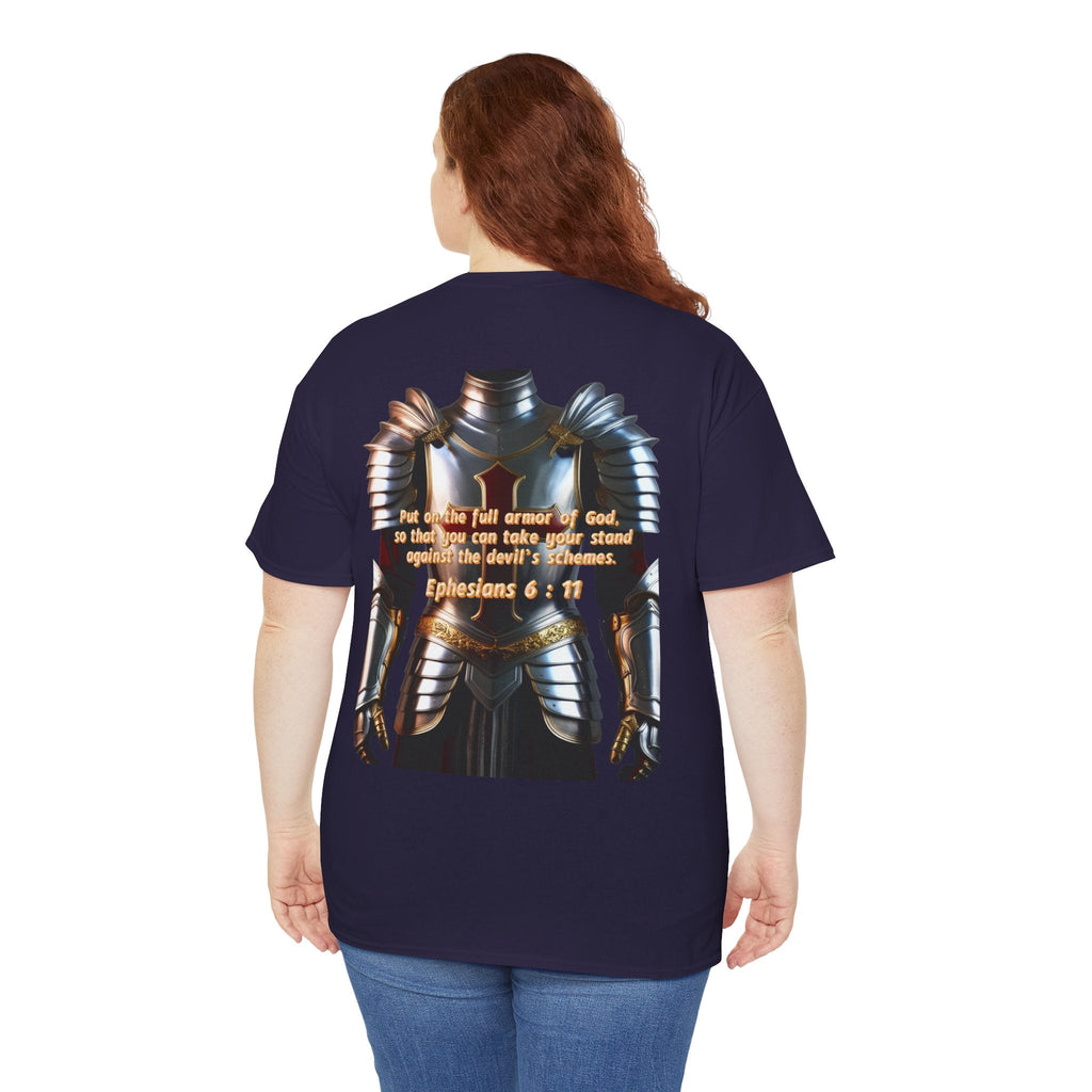 Religious Graphic Armor Of God Design - Unisex Heavy Cotton Tee Printify