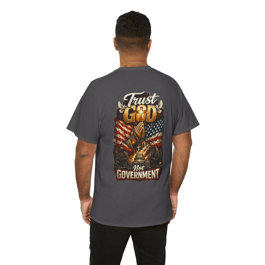 Trust God Not Government T-Shirt — Vintage Patriotic Christian Tee Printify