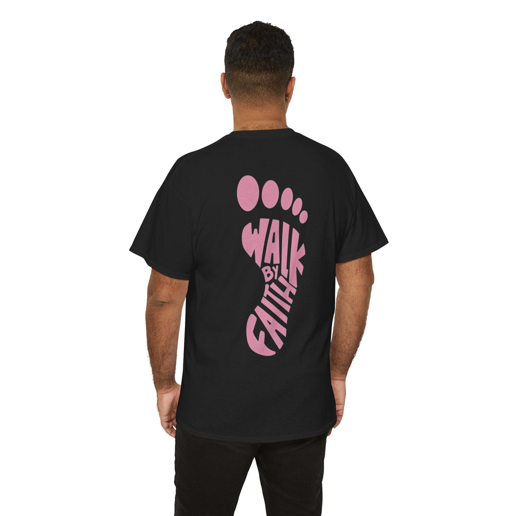 Walk By Faith Footprint T-Shirt Printify
