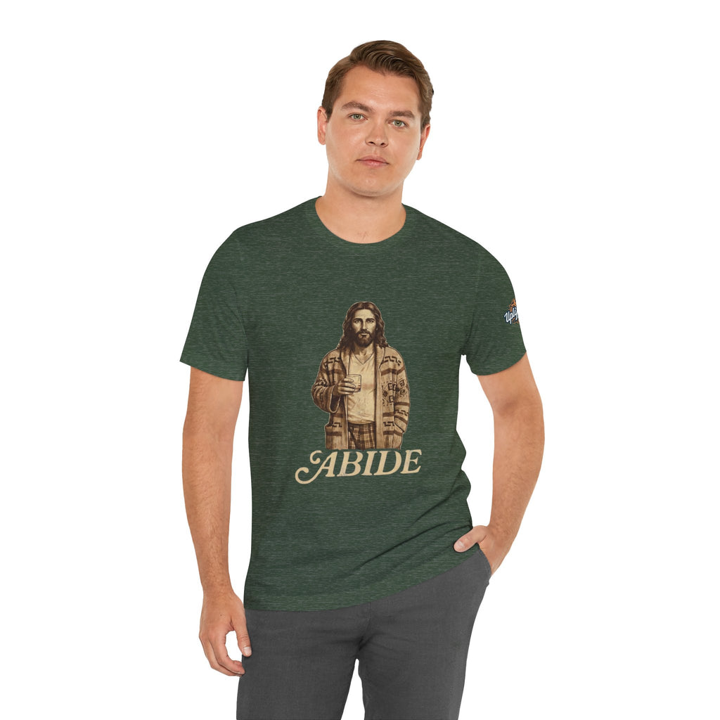Abide Vintage Jesus Tee — "The Dude" Graphic Christian T-Shirt Printify
