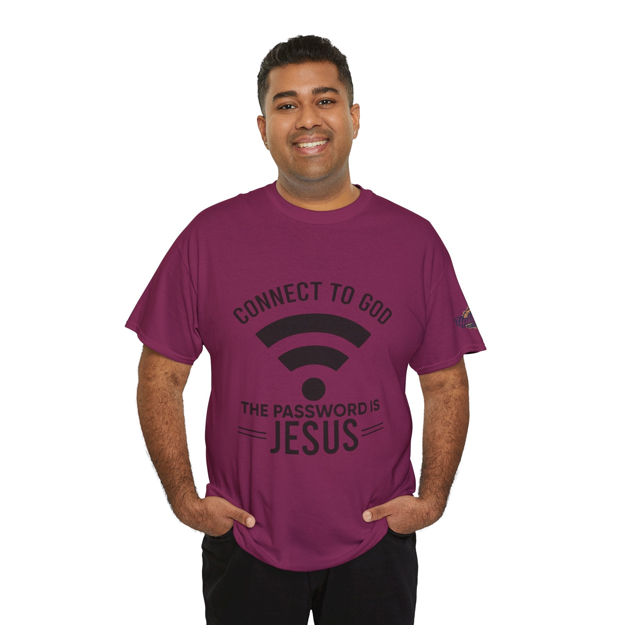 Connect to God T-shirt - WIFI Password is Jesus - Funny Christian Faith T-shirt Printify