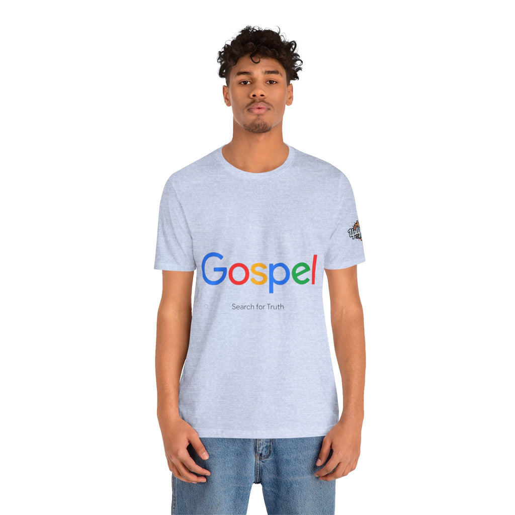 Gospel Graphic Tee — "Gospel" Colorful Logo Christian T-Shirt Printify