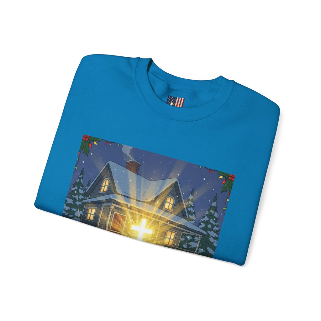 A Major Award This Christmas Sweatshirt – Fragile Leg Lamp Parody Cross Unboxing Christian Sweatshirt for Hilarious Faith & Holiday Glow Printify